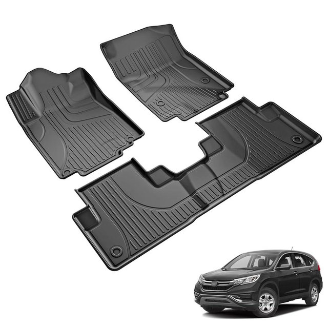 TTX LIGHTING Floor Mats for Honda CR-V CRV 2012 2013 2014 2015 2016 LX, SE & EX Include Front and Rear Row Liner Automotive Floor Mats All Weather Protection Mat Black