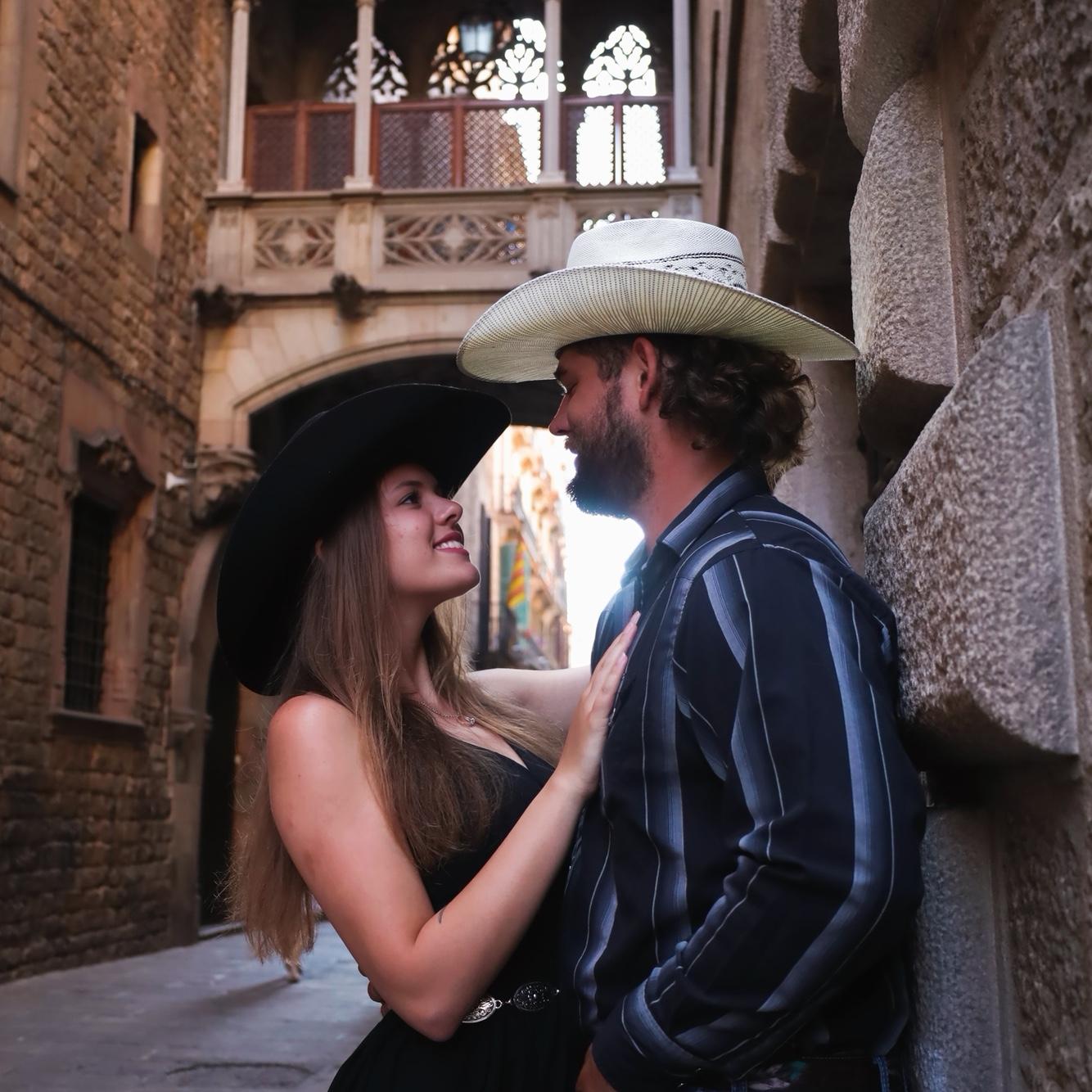 Pictures in the Gothic Quarter of Barcelona, Spain
