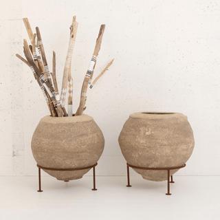 Vintage Paper Mache Cachepot, Set of 2