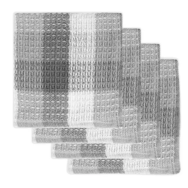 MU Kitchen™ Buffalo Check Nana's Dish Cloths in Grey/White (Set of 4)