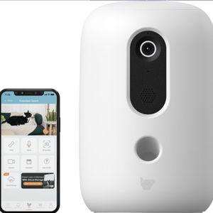 INSTACHEW Purechew Snack Cat & Dog Treat Dispenser, HD Camera, White - Chewy.com