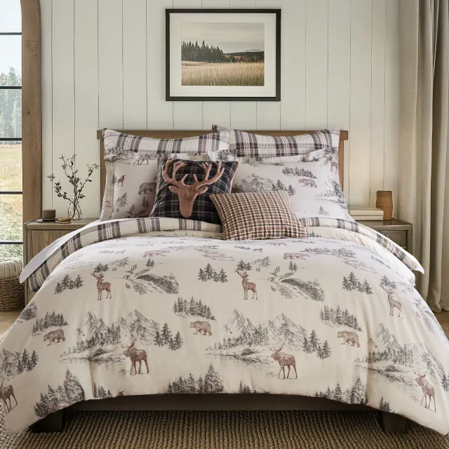 Lodge Toile Full/Queen Duvet Cover Set - Levtex Home