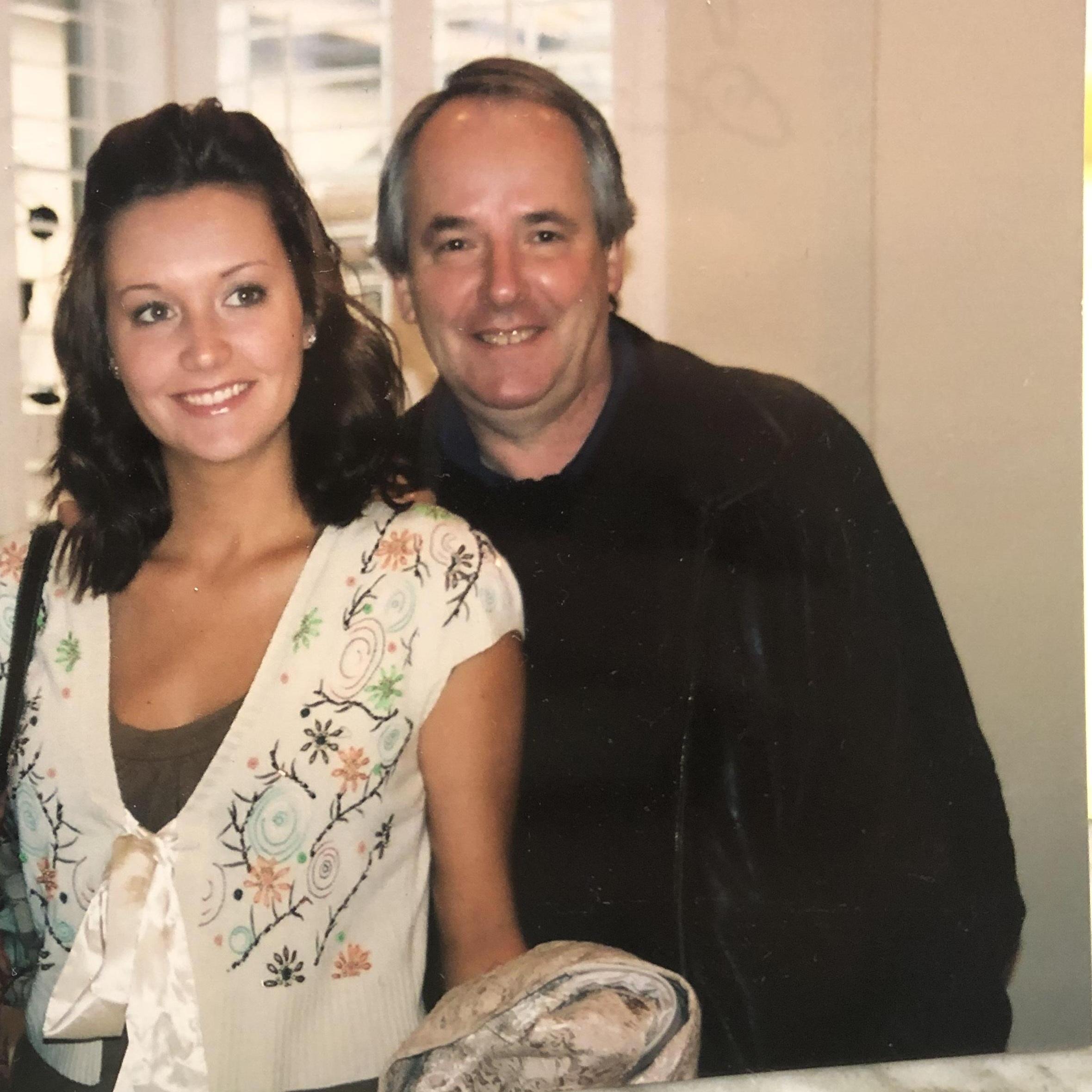 My dad and I in 2005, shortly before he was diagnosed with brain cancer. Miss you and know you will be celebrating with us in spirit.