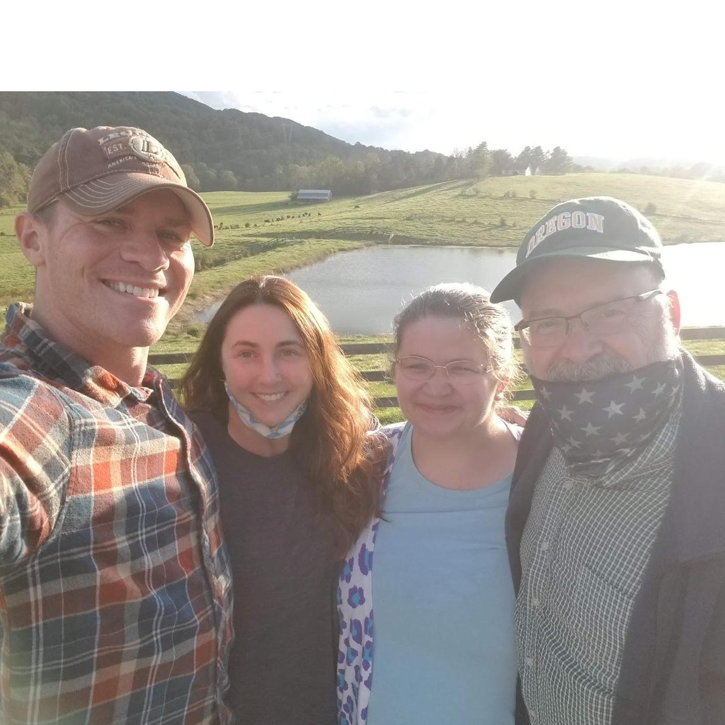 Dinner with family on our 2020 cross country trip