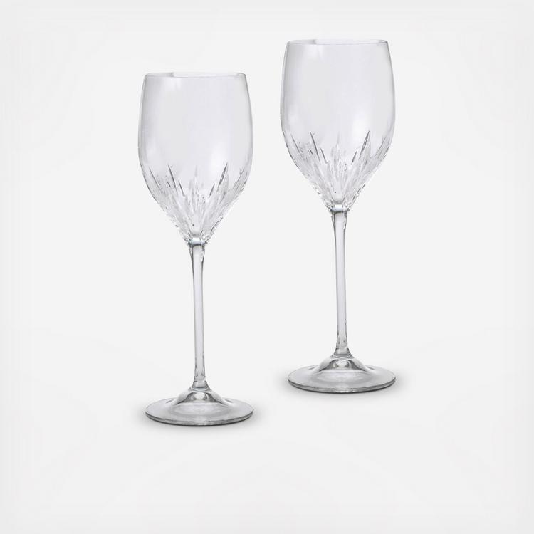 Diamond Mosaic Wine Glass, Set of 2 by Vera Wang for Wedgwood