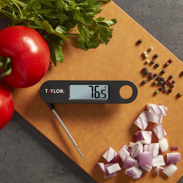 Taylor Digital Folding Probe Thermometer, Black