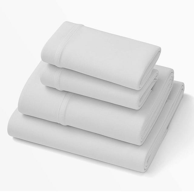 Purple SoftStretch Sheets, Full Size, Rayon Blend, Moisture-Wicking, Natural Oat, Fits Purple & Other Mattresses, Stretch for Adaptive Support