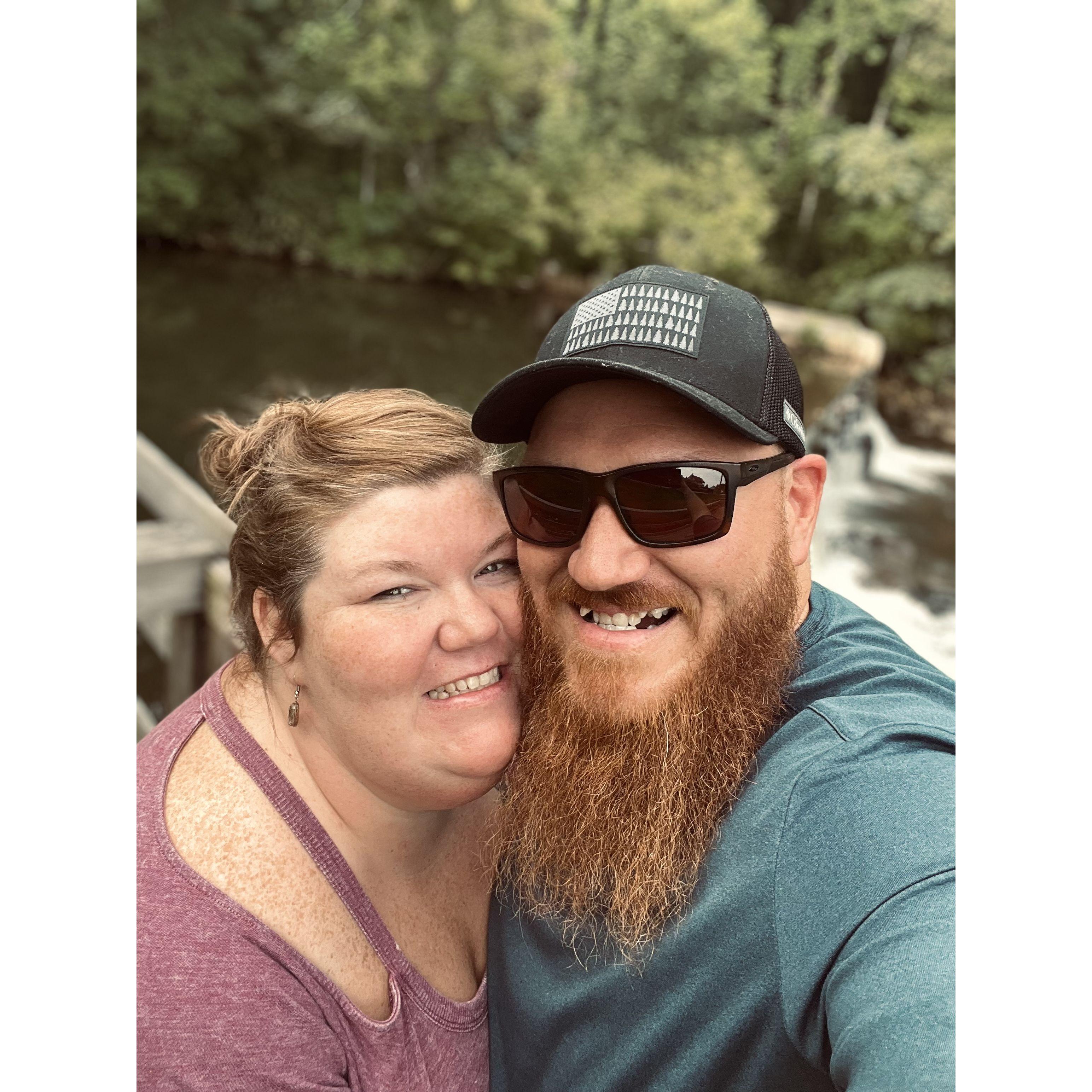 Hanging out on the dock at The Nora Mill Granary on the Chattahoochee River in Helen, GA