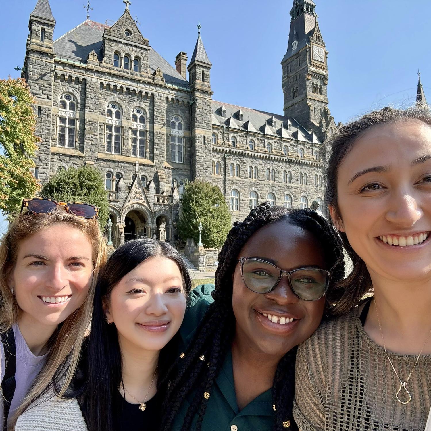 Medical School Roommates, traveling back to our stomping grounds. They said yes to being bridesmaids, one of them nearly tackled me in the process