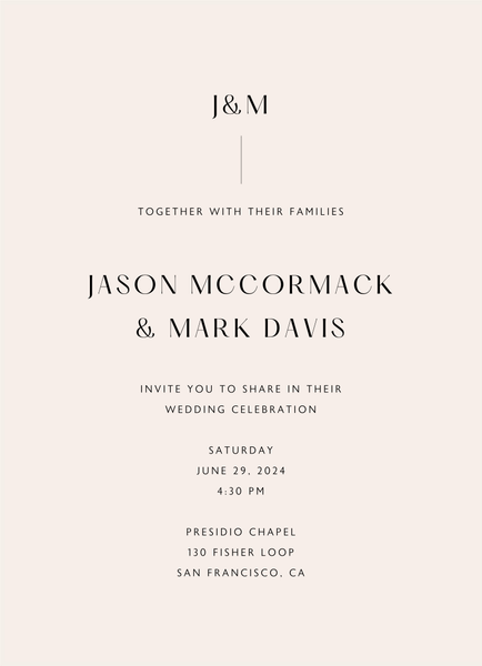 Corinth Portrait | Linen | Zola Wedding Invitations