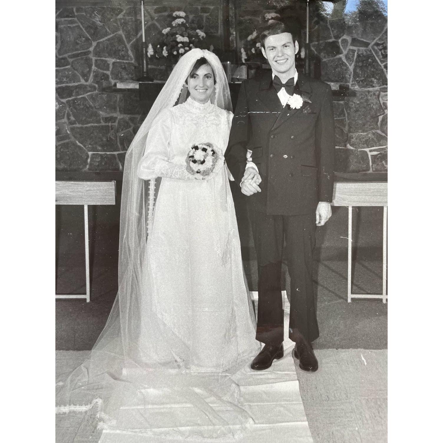 The Genchur parents at their wedding