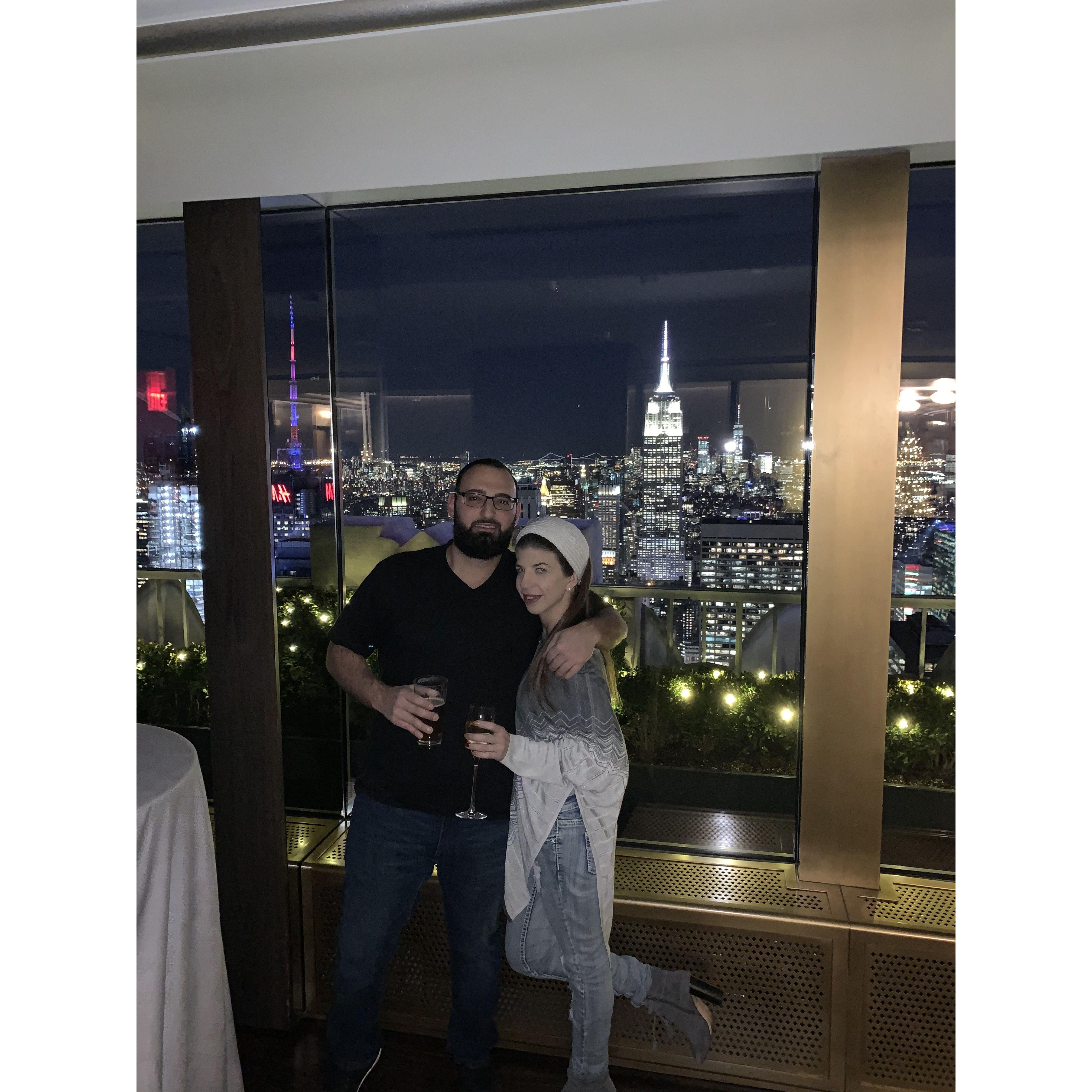 One of our first date nights out - in the city, during the holiday time!