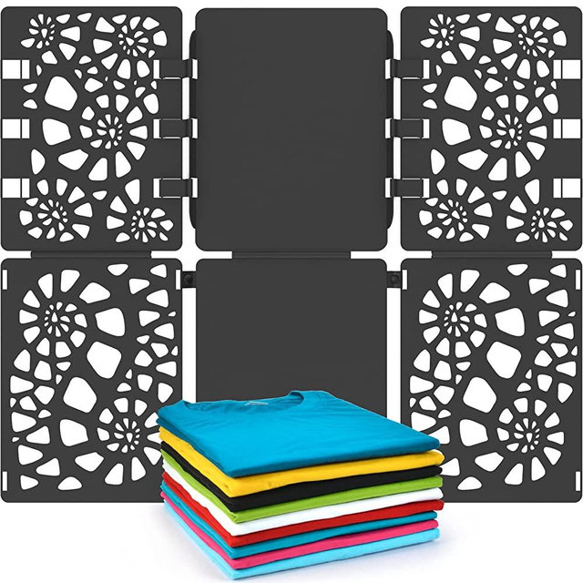 Shirt Folding Board V1-plus tshirt Clothes Folder Easy and Fast to Fold Clothes For Adult and Kids Black