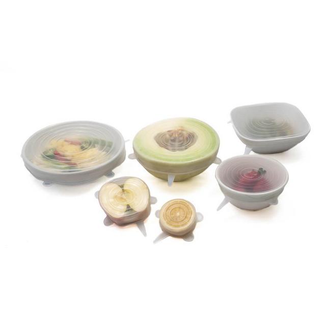 6 Pack Stretch & Seal Silicone Lids