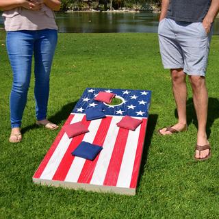 11-Piece American Flag Regulation Size Cornhole Game Set