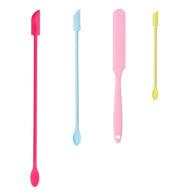 Tapeernix Beauty Spatula, 4 Pcs Small Spatula Mini Spatula for Cosmetics Lotion Makeup Spatula, Last Drop Tiny Spatula for Makeup and Kitchen Jar, Wax Waxing Body Hair Removal spatula