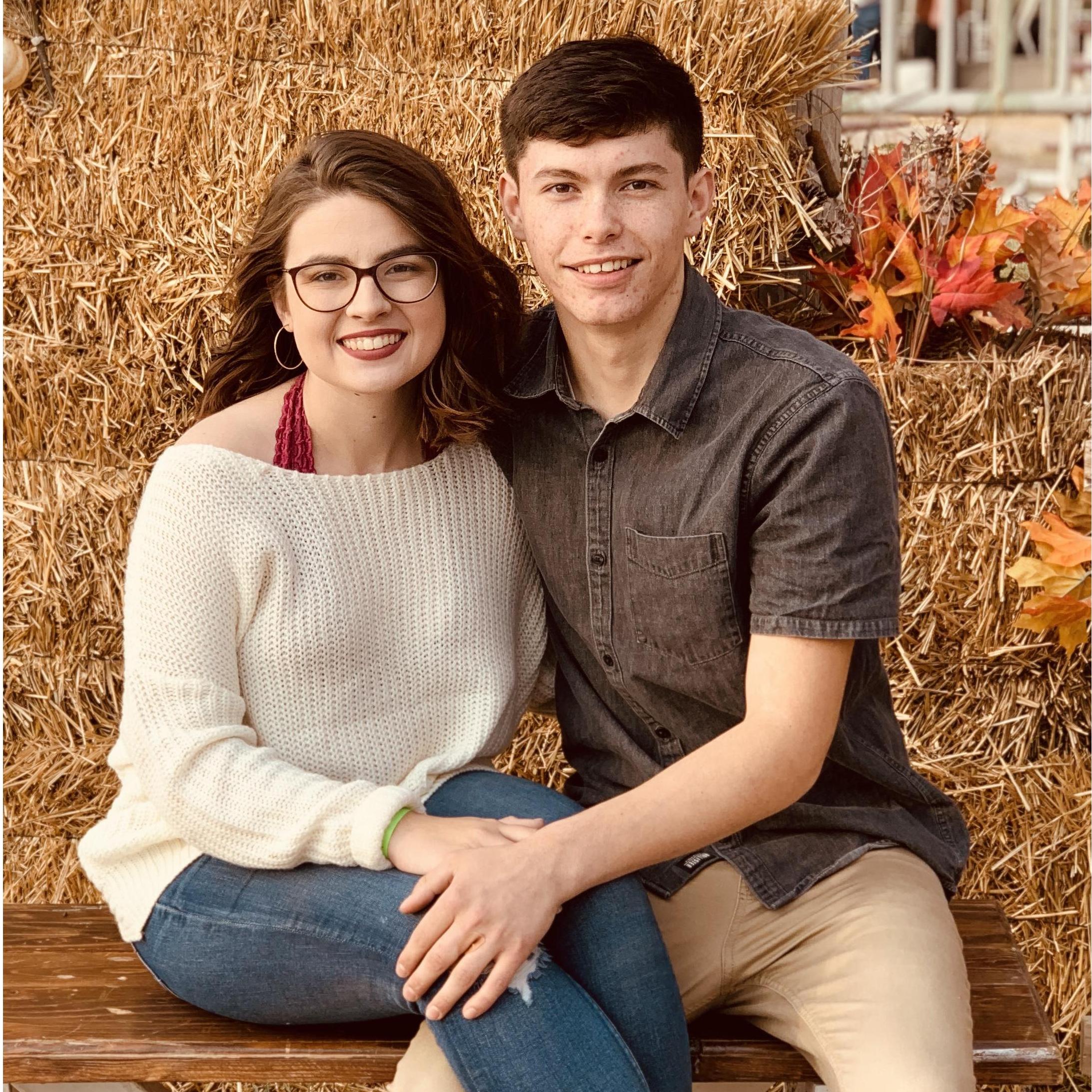 Thanksgiving 2020! The couple's mutual friends had a mini pumpkin patch photoshoot!