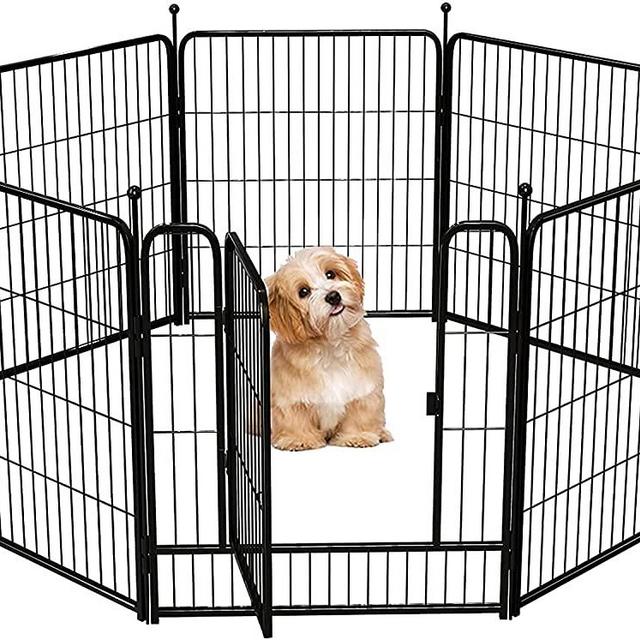 FXW Rollick Dog Playpen Designed for Camping, Yard, 32" Height for Small/Medium Dogs, 8 Panels