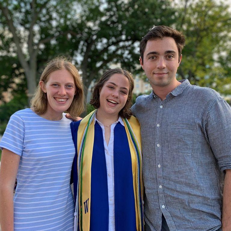 Tierney, Lily, and Jacob at Lily's high school graduation