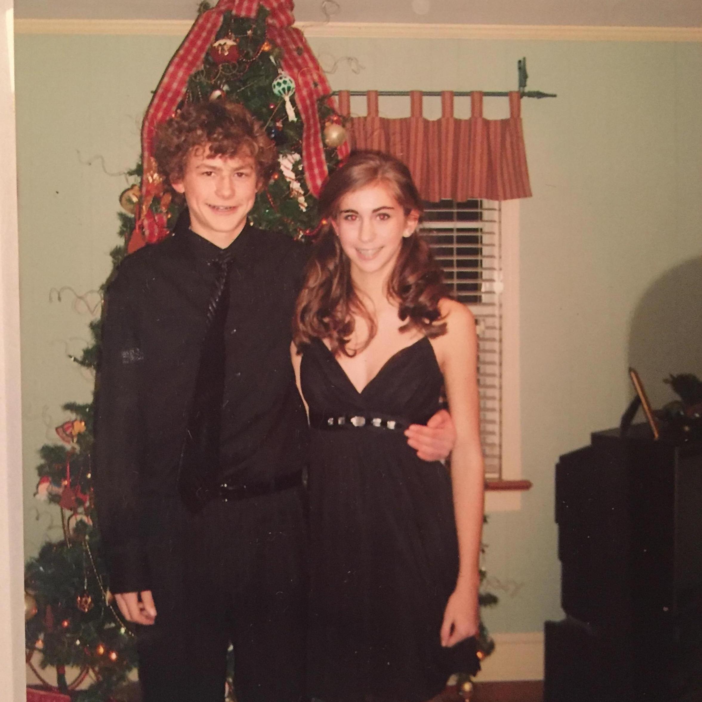 Our first picture together before the Black & White Dance in December of 2008. Stian asked me to be his girlfriend that night. I said maybe, and we never really saw each other again after that...jk