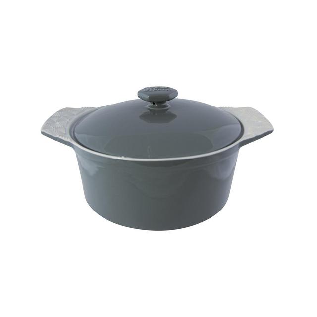 Taste of Home 2 Qt Stoneware Round Casserole with Lid