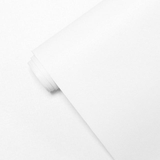 Yasinet White Wallpaper Solid White Peel and Stick Wallpaper White Contact Paper Waterproof Self Adhesive Removable Wallpaper Decorative for Wall Bedroom Vinyl Film 17.7" X 393.7"