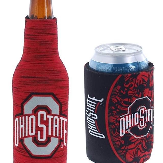 College Team Color Logo Can & Bottle Holder Insulator Beverage Cooler Set