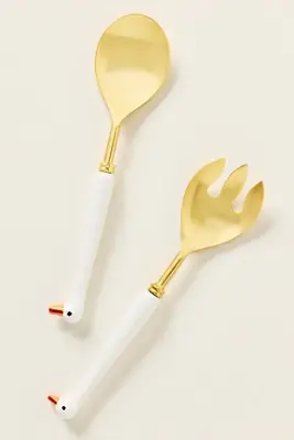 Goose Stainless Steel Salad Servers