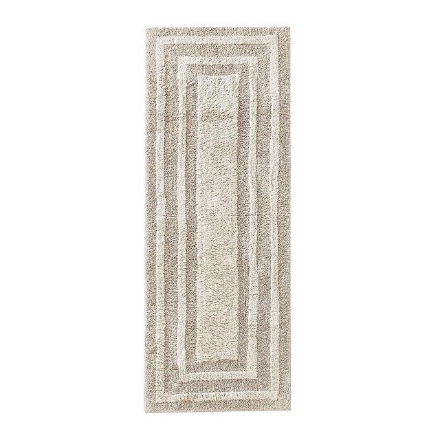 Eddie Bauer - Bathroom Rug Runner, Soft Tufted Cotton Bathroom Decor, Super Absorbent & Quick Dry (Logan Light Grey, 60" x 22")
