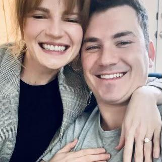 Facetiming with family the morning after we got engaged
