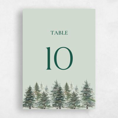 Light Sage, Green Wedding Table Number - Kelton