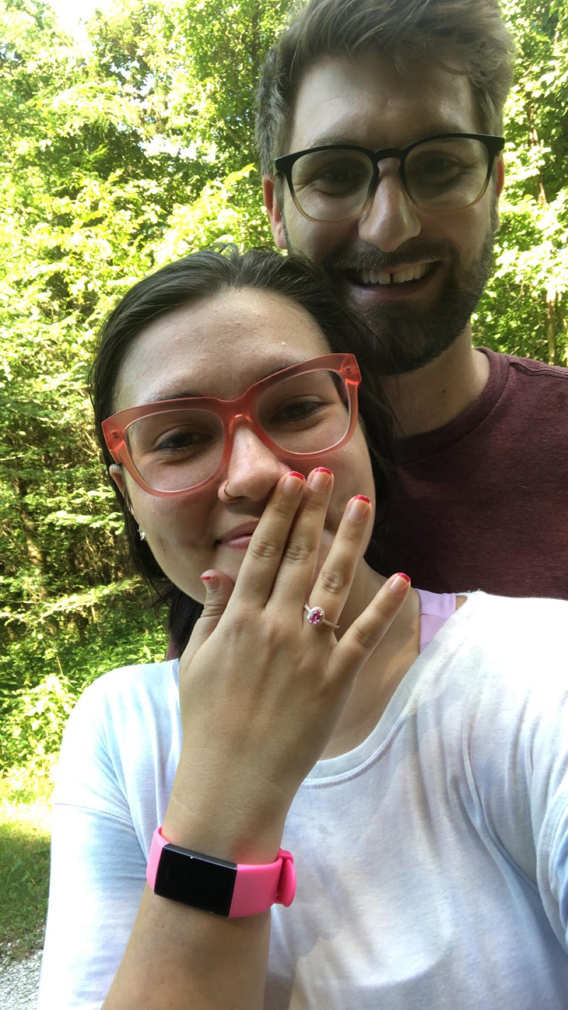 Moments after he popped the question
