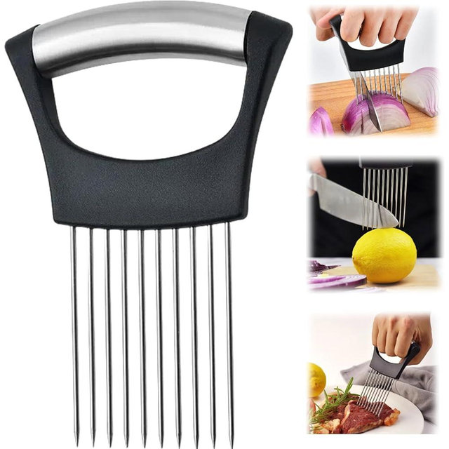 NQAFH 2025 Upgraded Stainless Steel Onion Chopper, Slicer for Meat, Onion, Potato, Tomato, Kitchen Gadget