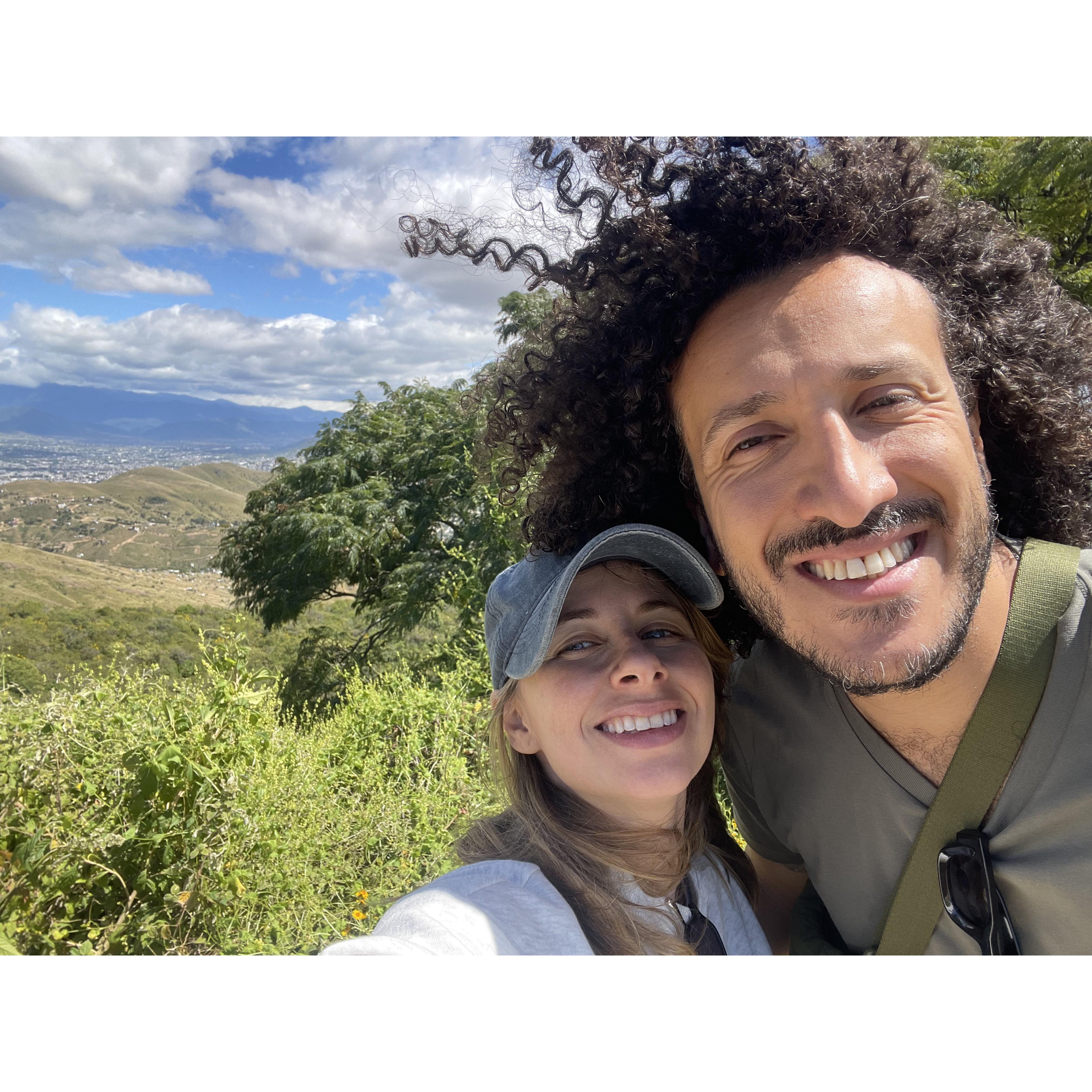 Us at Monte Albán in Mexico
