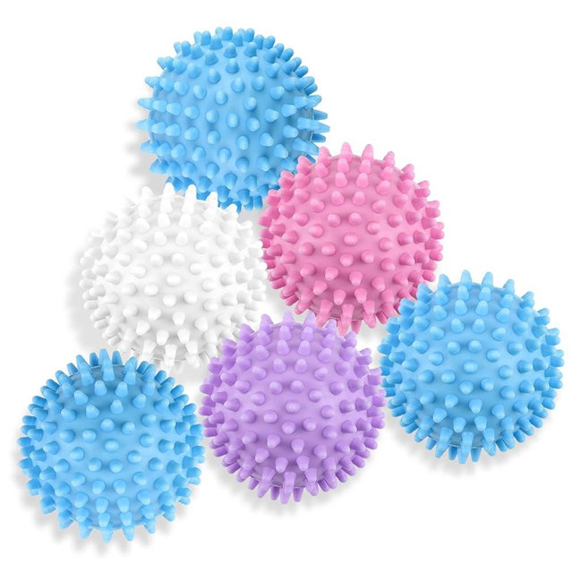 6 Pack Laundry Balls for Dryer, Dryer Balls Laundry Reusable, Dryer Ball Plastic Pellet Packs for Fabric Soften, Reduce Wrinkle and Less Static Cling