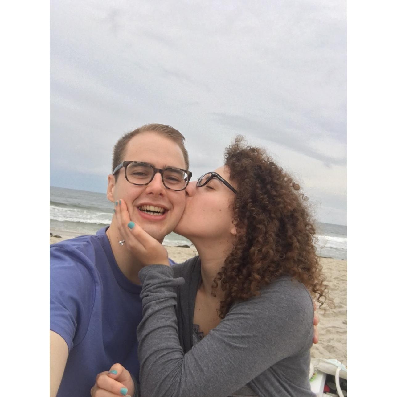 He asked and she said yes! Engaged on July 30th, 2018.