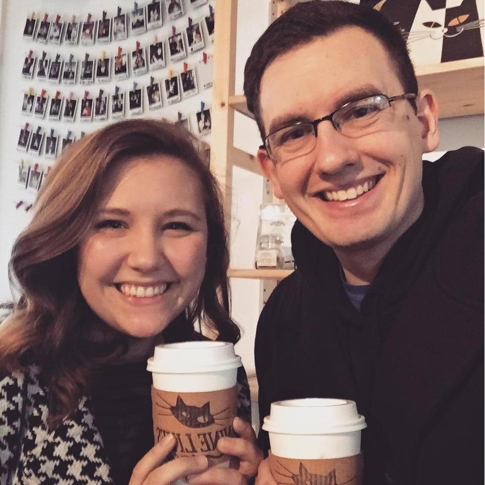 Our first half-way-meet-up in Indy. Of course we had to go to a cat cafe!