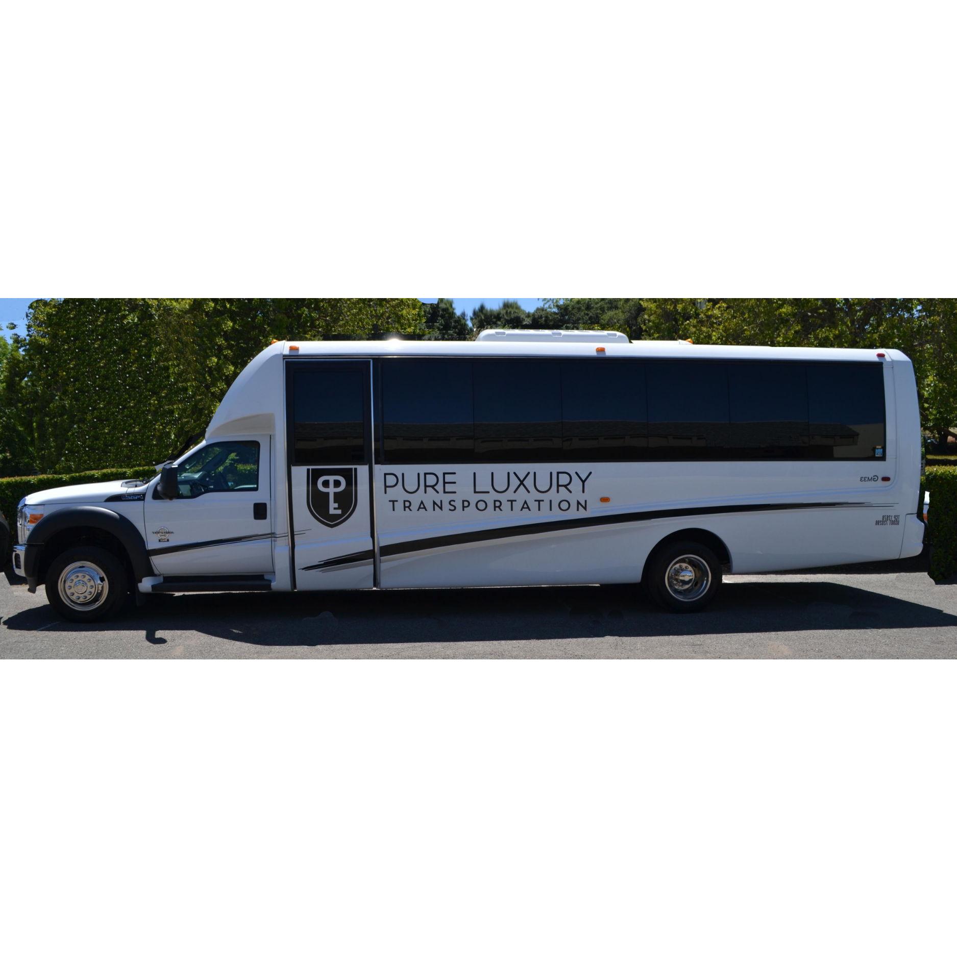 The 22-passenger shuttle bus will look similar to this.