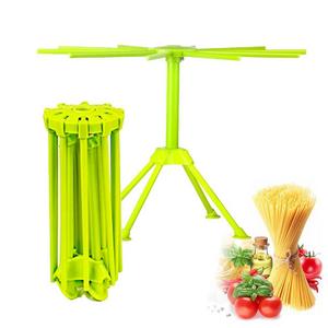 Kitchen Aid Pasta Ddryer Rack, iPstyle Folding Pasta and Spaghetti Drying Stand with 10 Bar Handles