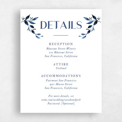 Dusty Cobalt, Blue Wedding Enclosure - Madilou