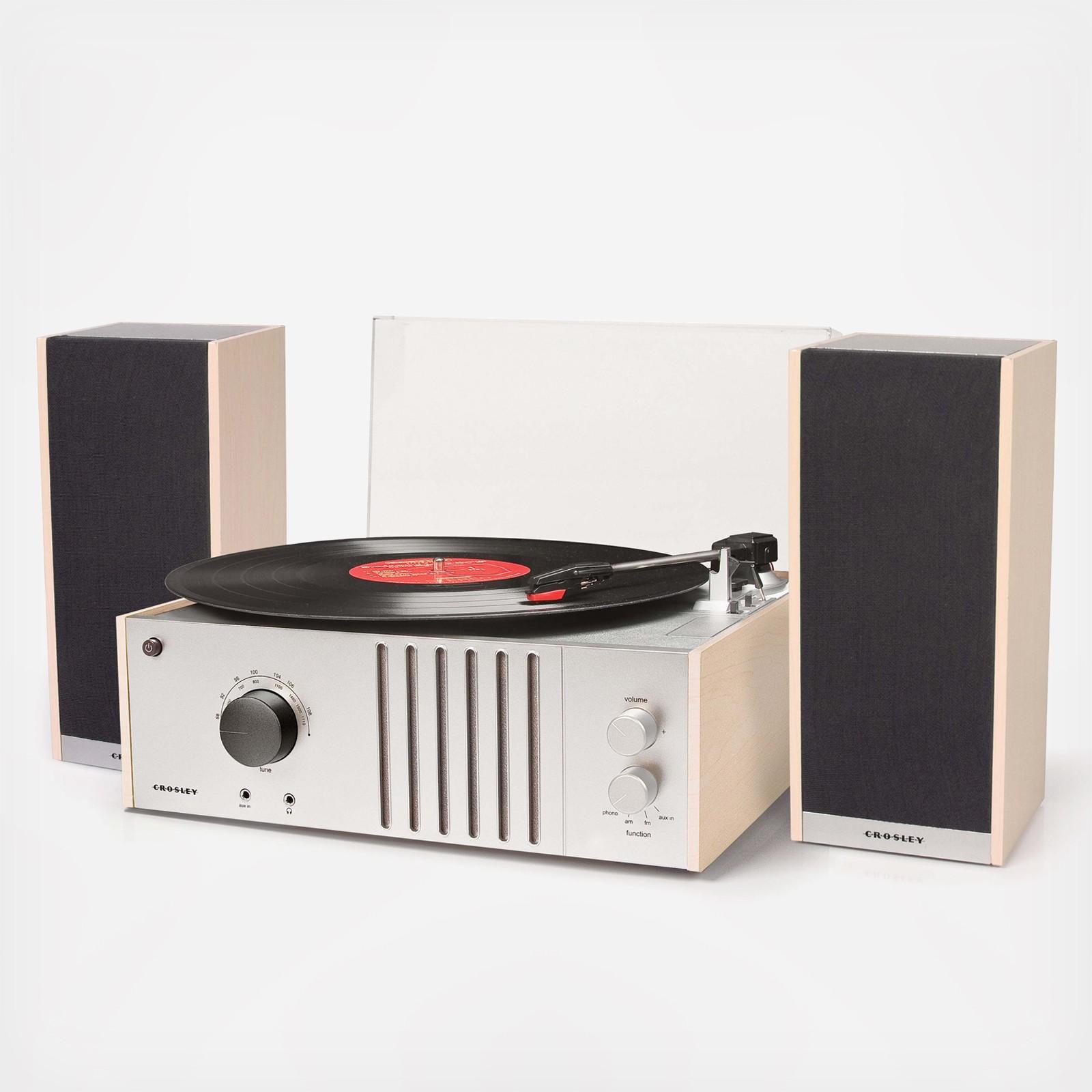 record player turntable with speakers