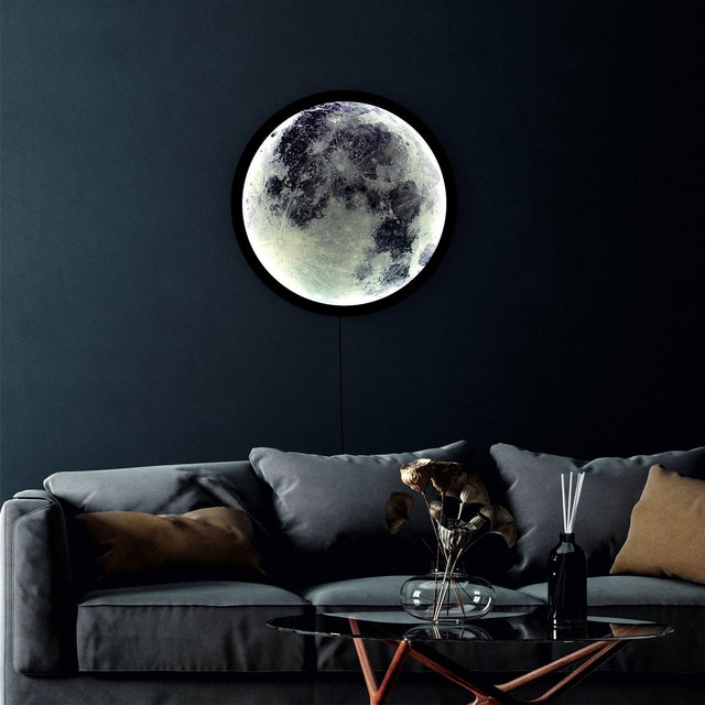 Moon Light, Modern LED Light, Dimmable Wall LED Night Light, Scandinavian Interior Design, Universe, Moon Lamp, Nursery Wall Decoration