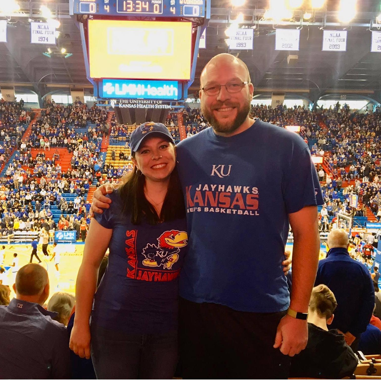 Amy's first basketball game at Patrick's alma matter...A game at Alan Fieldhouse is something special!