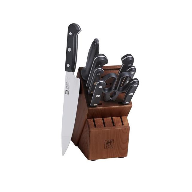 ZWILLING Gourmet 10-Piece Razor-Sharp German Knife Block Set, Made in Company-Owned German Factory with Special Formula Steel perfected for almost 300 Years, Dishwasher Safe, Acacia Block