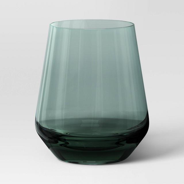 14.8oz Stemless Wine Glass Teal - Threshold™