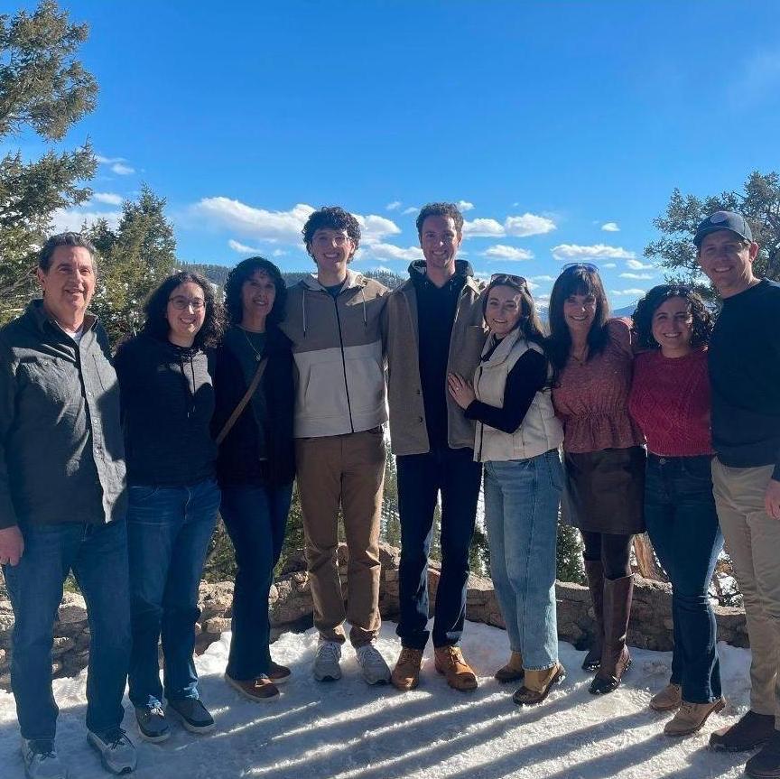 The whole fam! Michael surprised Natalie with their families after the proposal.
