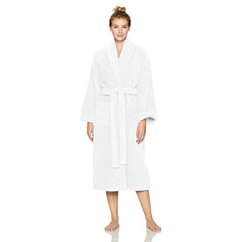 Pinzon Terry Bathrobe 100% Cotton, White, Large / X-Large