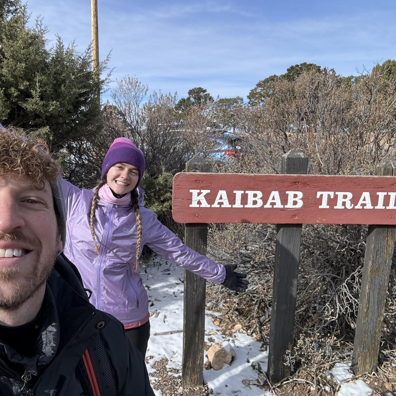 Hiking in the Grand Canyon, January, 2024.