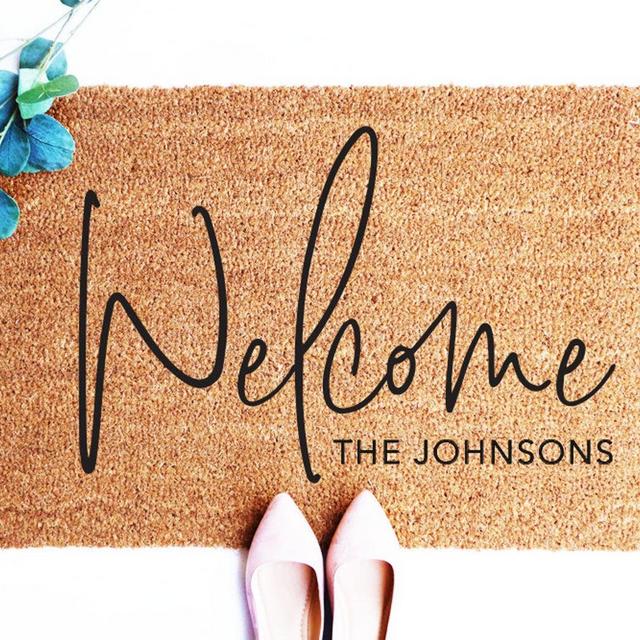 Personalized Doormat, Wedding Gift, Custom Welcome Mat, Door Mat, Summer Decor, Newly Weds Gift, Housewarming Gift, Funny Doormat, Porch