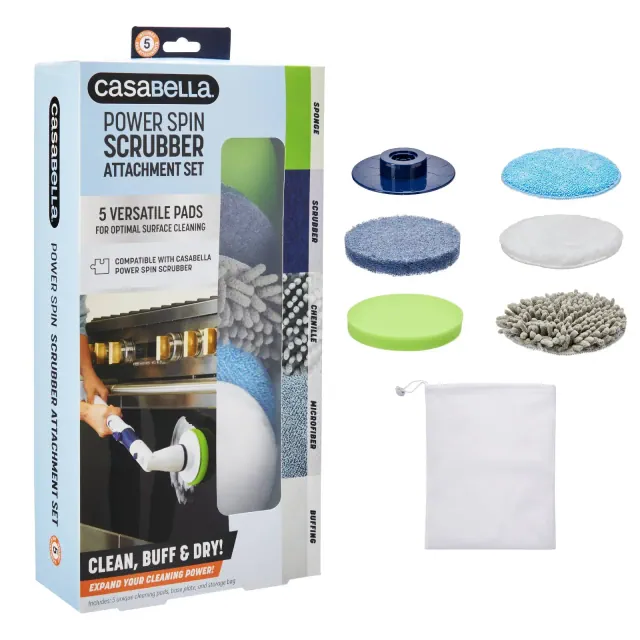 Casabella Power Spin Scrub and Shine Attachment Set - 6ct
